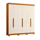 Ver imagem 1 de Guarda Roupa Vinci 6 Portas 3 Gavetas Quarto Cinamomo com Off White - Albatroz