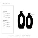 Ver imagem 3 de Dupla Vaso de Cerâmica Decorativo para Sala Taj Branco e Preto Clássico