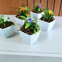 Ver imagem 3 de Kit 10 Mini Vasos Decorativos Quadrado