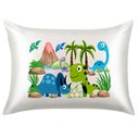 Ver imagem 1 de Fronha Cetim Antifrizz Personalizada Dinossauro Cute Poá 1