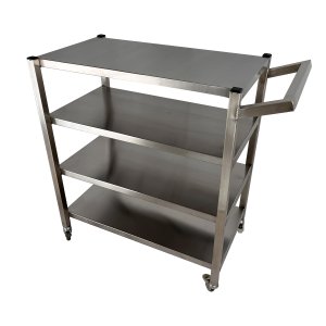 Carro de Transporte Universal Inox 4 Planos Liso Nortinox