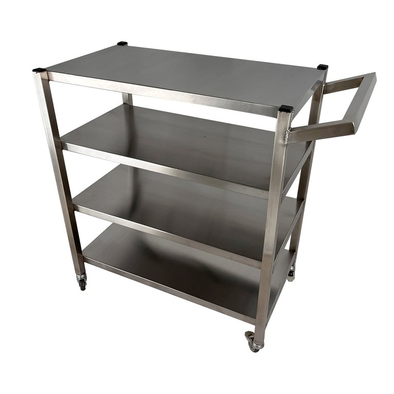Carro de Transporte Universal Inox 4 Planos Liso Nortinox