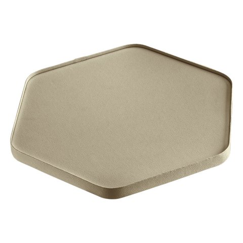 Bandeja Hara Mel Couro Ecológico 39,5 X 34,5 X 2 Cm:bege