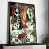 Quadro Decorativo Pablo Picasso Pintura De Uma Familia:90x60 cm/PRETA - 4