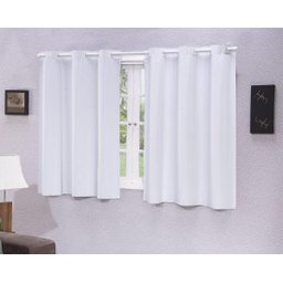 Cortina Janela de Vidro Moderna 2,20x1,30M Blackout Branca - 2