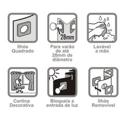 Cortina para Quarto Meia Parede 2,80 x 2,30 Metros PVC Blackout - 8