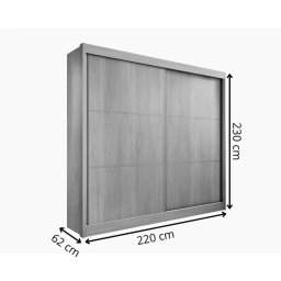 Guarda Roupa Casal Cancun Ripado 2 Portas 6 Gavetas sem Pés - D Doro Branco/ripado - 2