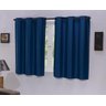 Cortina Decorativa Lisa Quarto Elegante Azul Marinho - 2