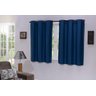 Cortina Decorativa Lisa Quarto Elegante Azul Marinho - 1