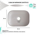 Ver imagem 5 de Cuba Pia de Banheiro Lavabo de Apoio Sobrepor - Branco