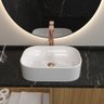 Cuba Pia de Banheiro Lavabo de Apoio Sobrepor - Branco - 3