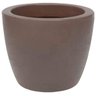 Vaso Plástico De Plantas Redondo Malta Marrom 24X20Cm Vasart - 1