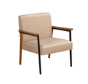 Ver imagem 4 de Kit 2 Poltronas Decorativas Trindade Estilo Industrial em Veludo Bege