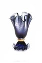 Ver imagem 1 de Vaso Em Cristal Murano Azul Com Ouro 24 K - São Marcos