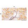 Quadro Decorativo Wall Frame Flores Amarelo Laranja 3 Peças - 1
