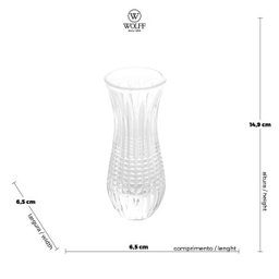 Vaso Cristal Wolff Queen 6x15cm - 5
