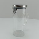 Ver imagem 2 de Jarra de Borossilicato 1,3L Transparente 22x10x10cm Água Suco Chá Bebidas Mesa