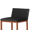 Ver imagem 2 de Banqueta Alta P/ Bancada Área Gourmet C/ Encosto e Apoio de Pés Courino Base Bronze - Twdecora