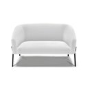 Ver imagem 2 de Sofá Namoradeira 2 Lugares Pé Ferro Preto Stella Bouclê D03 - D'Rossi Cor Off White