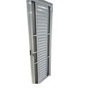 Ver imagem 2 de Porta de Aluminio Palheta Branca com Vidro Duplo Linha 25 - 210x100 Direita