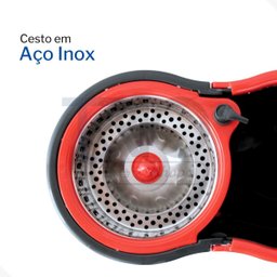 Mop Giratório 360 com Cesto em Inox Limpeza Geral Esfregão - 9
