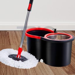 Mop Giratório 360 com Cesto em Inox Limpeza Geral Esfregão - 10