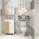 Ver mais imagens de Lixeira Cesto de Lixo 8l com Tampa Click Retangular Banheiro Cozinha | Astra - Argila