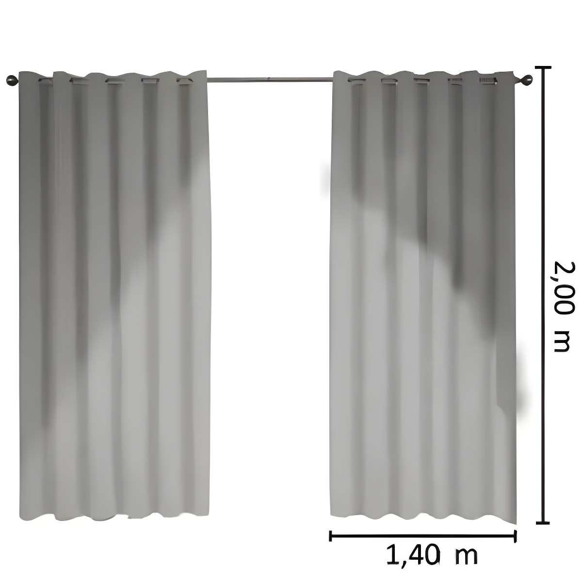 Cortina Corta Luz Blackout Blecaute com Ilhós 1,38x1,98 Pvc - 6