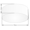 Ver imagem 2 de Plafon para Corredor Cilíndrico Sc-3049 Cúpula Cor Algodão Crú