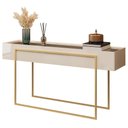 Ver imagem 1 de Aparador para Sala de Estar Espelhado Pés Industrial Malika D05 Off White - Lyam Decor
