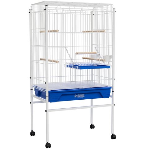 Viveiro Grande para Calopsita Papagaio Ringneck Aves Luxo - Azul