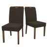Kit 2 Cadeiras para mesa de Jantar Munique Amendoa/Café New Ceval - 1