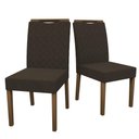 Ver imagem 1 de Kit 2 Cadeiras para mesa de Jantar Munique Amendoa/Café New Ceval