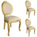 Ver imagem 1 de 3 Cadeira Medalhao Madeira Maciça Design Ingles Luxo Poltrona Entalhada Renascentista Natural Ingles