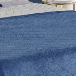 Cobertor Avulso Casal com efeito Pele de Carneiro - Chamber Sherpa Azul Stone - Tekstil - 4