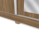 Ver imagem 6 de Guarda-roupa Casal 100% Mdf Kappesberg C/pés e 6 Espelhos 3 Portas de Correr 8 Gavetas Nogueira