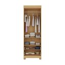 Ver imagem 5 de Guarda-roupa Infantil 62cm 2 Portas com Vidro e 2 Gavetas Fofura Multimóveis Mp4481 Madeirado/off
