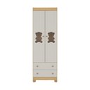 Ver imagem 7 de Guarda-roupa Infantil 62cm 2 Portas com Vidro e 2 Gavetas Fofura Multimóveis Mp4481 Madeirado/off