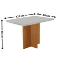 Ver imagem 3 de Conjunto Mesa de Jantar 120cm com 4 Cadeiras Estofadas Multimóveis Crrft-CON040 Madeirado/Off White