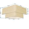 Plafon para Quarto Quadrado Sq-3018 Cúpula Cor Rustico Bege - 2