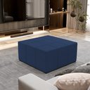 Ver imagem 2 de Puff Decorativo Para Sala de Estar Quadrado Milano 90x90cm W01 Suede Azul Marinho - Lyam Decor