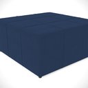 Ver mais imagens de Puff Decorativo Para Sala de Estar Quadrado Milano 90x90cm W01 Suede Azul Marinho - Lyam Decor