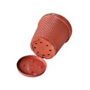 Ver mais imagens de Kit C/ 5 Vasos Redondo Rattan Terracota 36l Anti Dengue