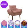 Poltrona Decorativa Sala de Estar Escritório Quarto Prime Cor: Rosa - 3