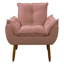 Poltrona Decorativa Sala de Estar Escritório Quarto Prime Cor: Rosa - 1