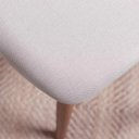 Ver imagem 3 de Kit de 2 Cadeiras de Madeira Maciça Estofada New Drop - Natural C/ Linho Off White - Cobre