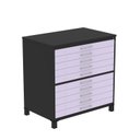 Ver imagem 2 de Mapoteca 10 Gavetas 120,4cm x 122,3cm Aço Preto/Lilas