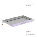 Ver imagem 6 de Mapoteca 10 Gavetas 120,4cm x 122,3cm Aço Preto/Lilas