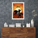 Ver imagem 2 de Quadro Umbanda Seu Boiadeiro 24x18cm - com Vidro:madeira Branca