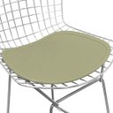 Ver imagem 5 de Almofada Assento Bertoia - Cadeira ou Banqueta 162 - Bella Brasil Decor Couro Natural Preto